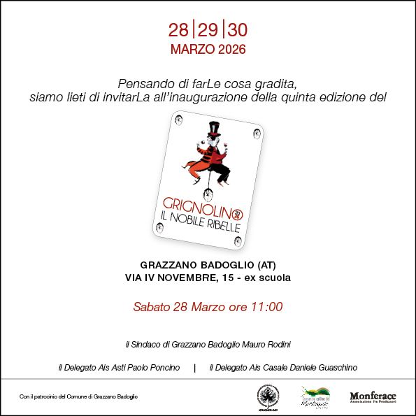 Grignolino: il fascino del ribelle ti aspetta a Grazzano Badoglio