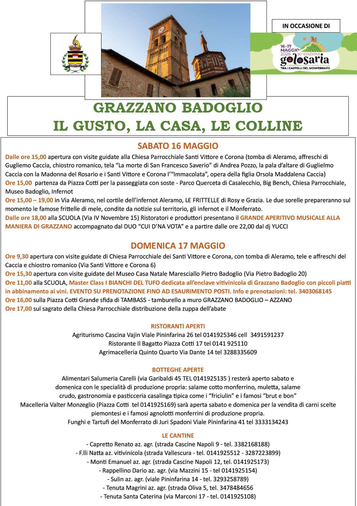 Golosaria: Per i golosi del cibo, ma anche della cultura e delle bellezze naturali